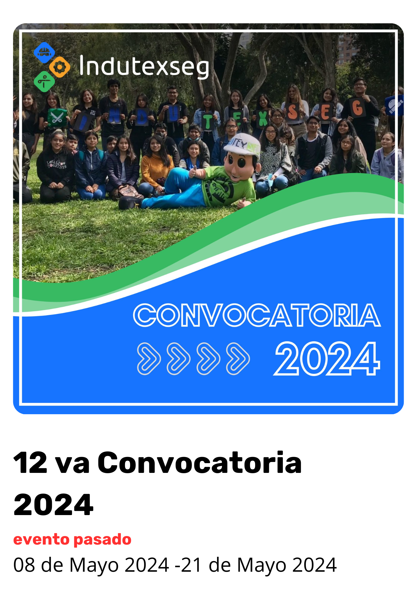 12 Va Convocatoria